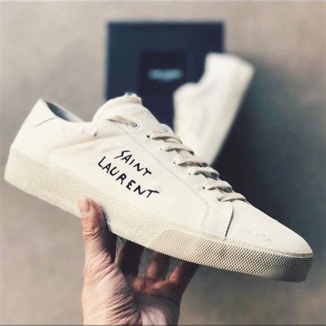 white ysl sneakers|yves saint laurent men's sneakers.